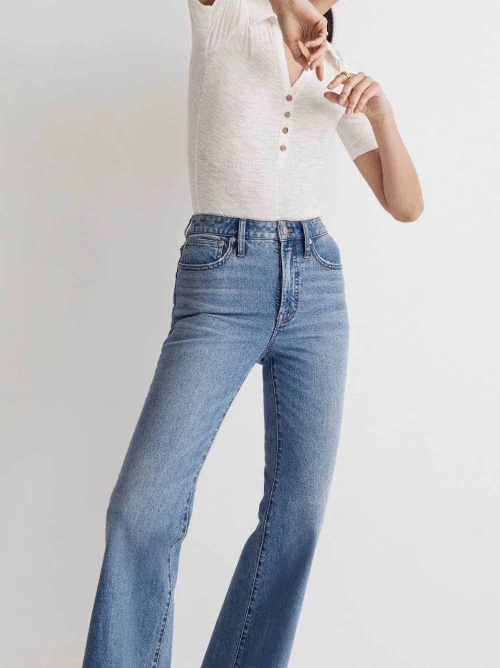 Madewell Perfect Vintage Flare Jeans in Light Blue